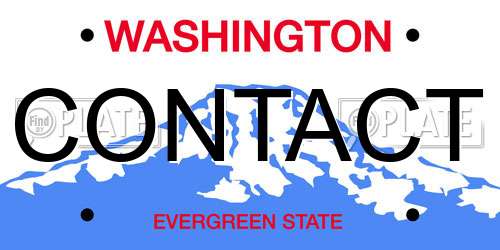 CONTACT Washington License Plate