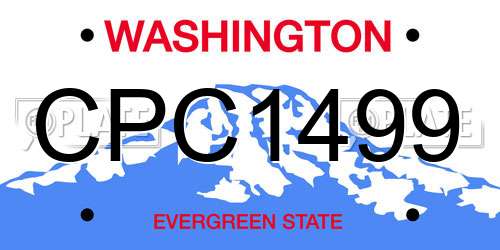 CPC1499 Washington License Plate