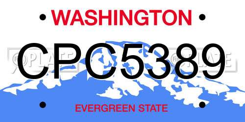CPC5389 Washington License Plate