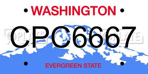 CPC6667 Washington License Plate