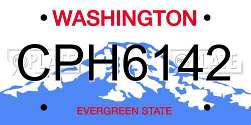 CPH6142 Washington License Plate