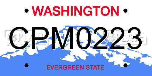 CPM0223 Washington License Plate