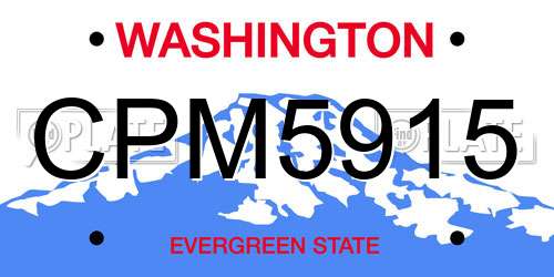 CPM5915 Washington License Plate