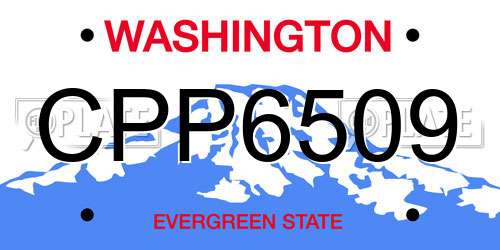 CPP6509 Washington License Plate