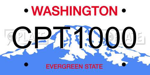 CPT1000 Washington License Plate