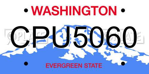 CPU5060 Washington License Plate