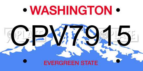 CPV7915 Washington License Plate