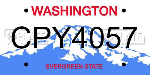CPY4057 Washington License Plate