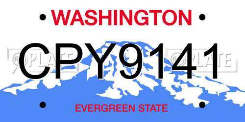CPY9141 Washington License Plate
