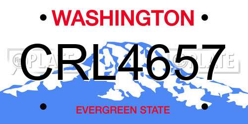 CRL4657 Washington License Plate