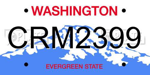 CRM2399 Washington License Plate