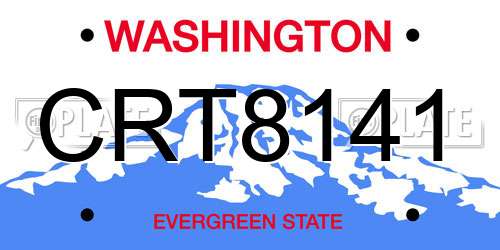 CRT8141 Washington License Plate