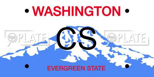 CS Washington License Plate