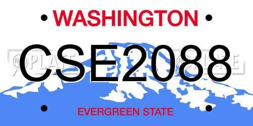 CSE2088 Washington License Plate