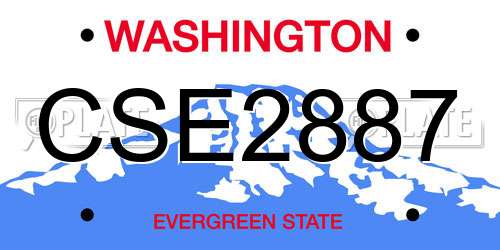 CSE2887 Washington License Plate