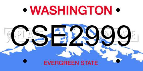 CSE2999 Washington License Plate