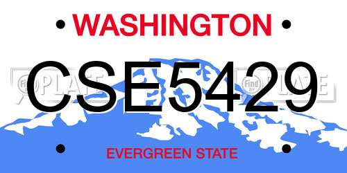 CSE5429 Washington License Plate
