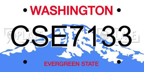CSE7133 Washington License Plate
