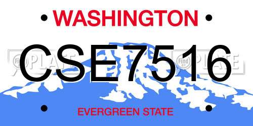 CSE7516 Washington License Plate