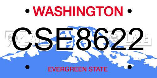CSE8622 Washington License Plate