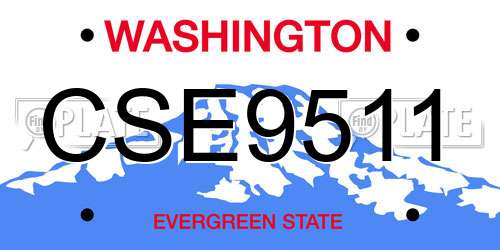 CSE9511 Washington License Plate