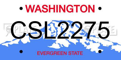 CSL2275 Washington License Plate