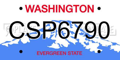 CSP6790 Washington License Plate