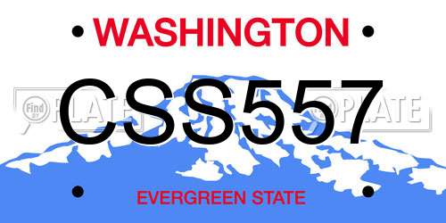 CSS557 Washington License Plate
