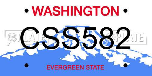 CSS582 Washington License Plate