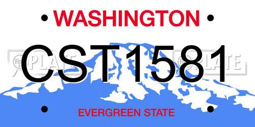 CST1581 Washington License Plate