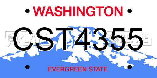 CST4355 Washington License Plate