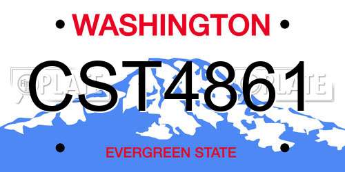 CST4861 Washington License Plate