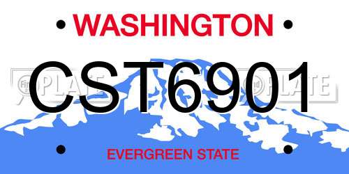 CST6901 Washington License Plate