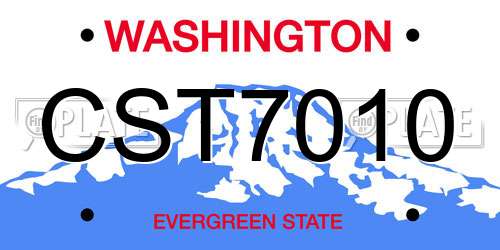 CST7010 Washington License Plate