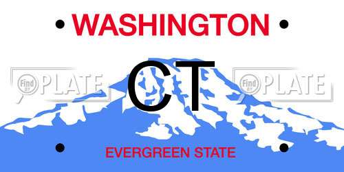CT Washington License Plate