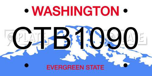 CTB1090 Washington License Plate