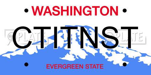CTITNST Washington License Plate