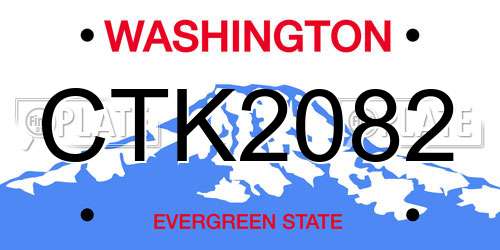 CTK2082 Washington License Plate