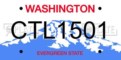CTL1501 Washington License Plate