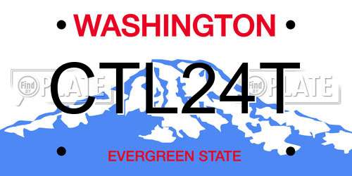 CTL24T Washington License Plate