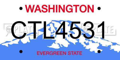CTL4531 Washington License Plate