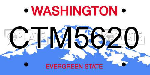 CTM5620 Washington License Plate