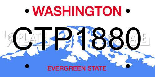 CTP1880 Washington License Plate