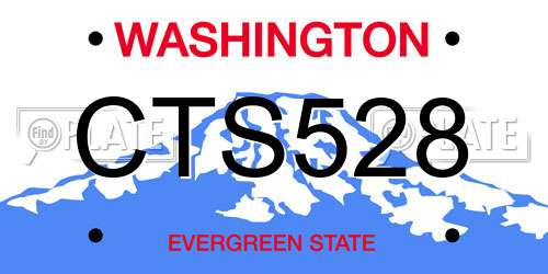 CTS528 Washington License Plate