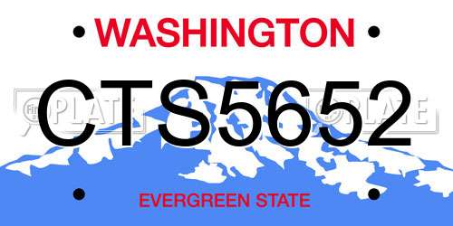 CTS5652 Washington License Plate