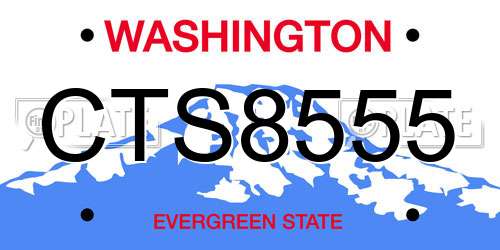 CTS8555 Washington License Plate