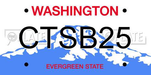 CTSB25 Washington License Plate
