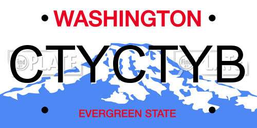 CTYCTYB Washington License Plate