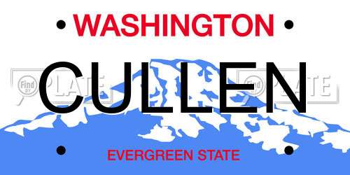 CULLEN Washington License Plate
