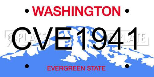CVE1941 Washington License Plate